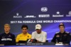 GP STATI UNITI, 19.10.2017 - Conferenza Stampa, (L-R) Marcus Ericsson (SUE) Sauber C36, Carlos Sainz Jr (ESP) Renault Sport F1 Team RS17, Lewis Hamilton (GBR) Mercedes AMG F1 W08 e Brendon Hartley (NZL) Scuderia Toro Rosso STR12